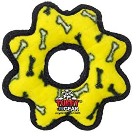 TUFFY® 2 Pack Bone and Gear Ring Small Ultra Durable Plush Dog Toys