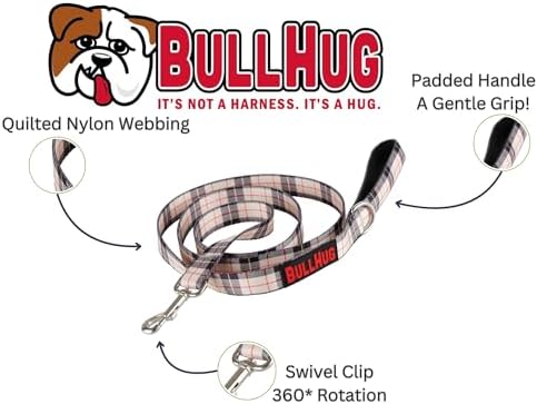 BULLHUG 6 FT Bulldog Leash with Padded Handle. Perfect for Bulldogs, French Bulldogs, Pugs & All Breeds. Leashes for Walking, Training Lead for Bulldogs (Taco)