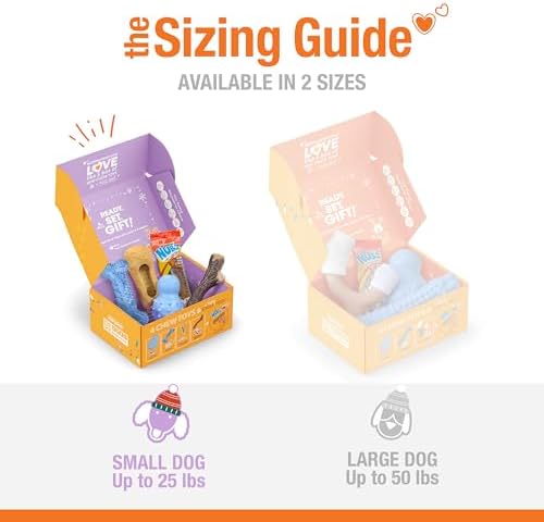 Nylabone Dog Gift Box, Includes 4 Rubber Strong Chew Toys and 1 Natural Treat, Gifts for Dogs, Small - Up to 25 lbs, 5 Pack