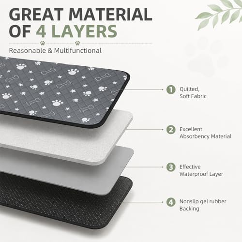 Washable Dog Pee Pads, Waterproof Training Mat,Medium