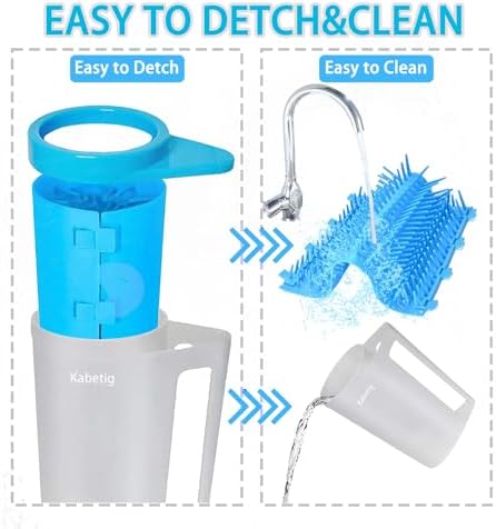 Dog Paw Cleaner with Handle - Foot Washer Cup for Large and Extra Large Breed Dogs