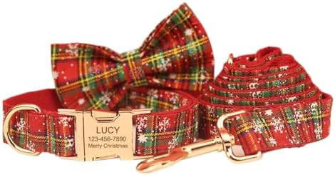 Custom Dog Collar with Names and Phone Number Engraved, Puppy Tags Personalized for Small Medium Large Pets