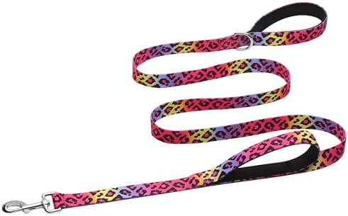 Hikiko 6FT Dog Leash Padded Double Handle with Designed Pattern