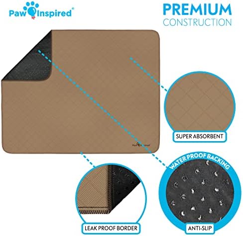 Paw Inspired Washable Pee Pad for Dogs, 48x60 Inch Large Size