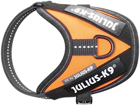 Julius-K9, 16IDC-for-B1, IDC Powerharness, Dog Harness, Size: Baby 1, UV Orange