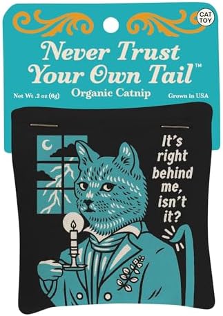 Blue Q Catnip - Cute Cat Toys for Biting with Funny Graphics - Never Trust