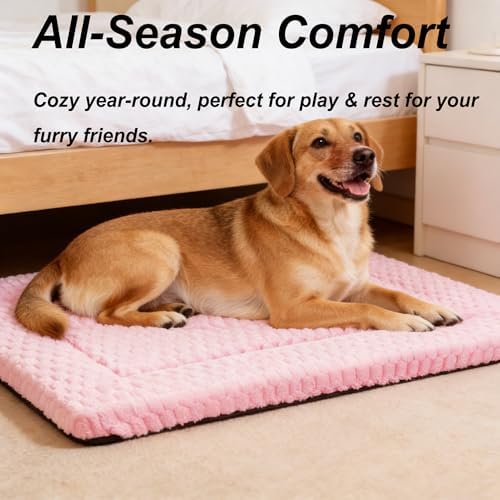 Dog Bed Mat - Reversible Dog Crate Bed Mats, Soft & Breathable Kennel Pad, Durable Crate Bed for Small Medium Large Dogs & Cats