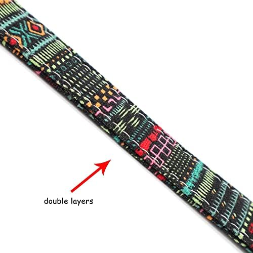 Customized Nylon Dog Collar, Personalized Dog Collar Engraved with Name and Phone Number,Adjustable ID Dog Collar with Quick-Release Buckle-(Indian-Black,S)