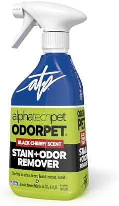 ATP OdorPet Stain and Odor Remover Spray, Black Cherry Scent, 16 Fl Oz