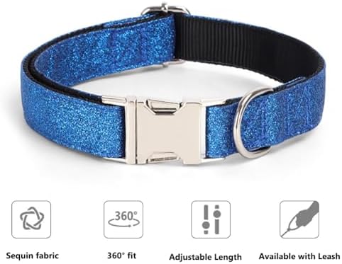 Bling Dog Collar with Removable Bowtie for Dogs Party Wear