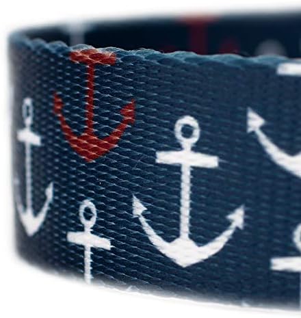 Country Brook Petz - Anchors Away Everyday Dog Leash - Summer Breeze Collection Featuring Sunny Designs (6 Foot, 1 Inch Wide)