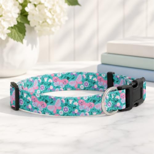 Lucky Love Dog Collar for Medium Dogs Cute Adjustable – Mariposa, Medium