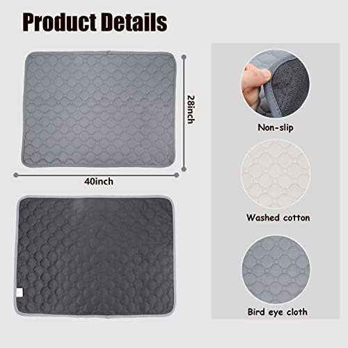 Washable Reusable Dog Pee Pads 28”x 40”,Waterproof Non-Slip Potty Training Pads for Dogs and Cats Puppy,Fast Drying Travel Pet Pee Pads，Leak-Proof Cat Potty Pads