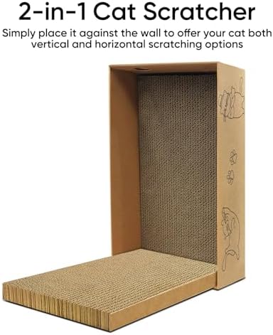 Cat Scratcher, 5 Packs in 1 Cardboard Box Cat Scratching Pad, Large
