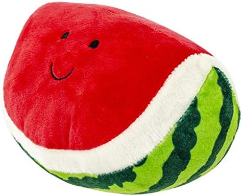 Giftable World Pet Plush Pet Toy Fruits, Cupcakes, Ice Creams, Mug with Squeaker Dog Chew Toy (7" Pineapple & Watermelon)