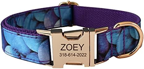 Custom Dog Collar with Names and Phone Number Engraved, Puppy Tags Personalized for Small Medium Large Pets