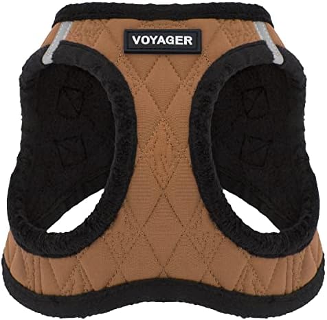 Voyager Step-in Plush Dog Vest Harness -Beige Plush, X-Large