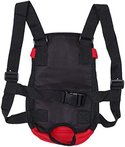 Pet Carrier Backpack with Legs Out Design, Front-Facing Dog Cat Travel Bag, Small Size, Red