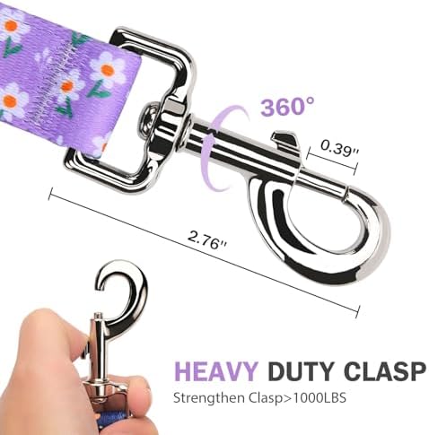 Hikiko 4FT Dog Leash Padded Double Handle with Designed Pattern