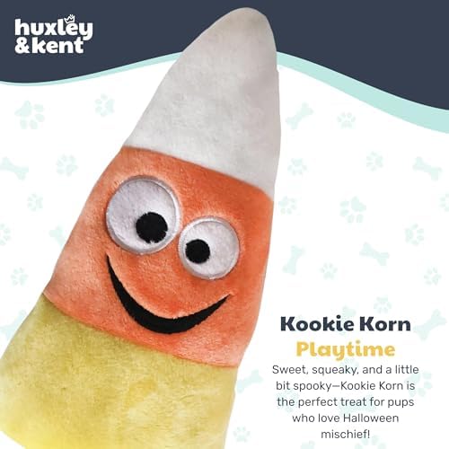 Huxley & Kent Power Plush Squeaky Dog Toy, Kookie Korn