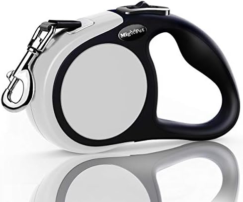 Heavy Duty Retractable Dog Leash-16ft Strong & Durable Walking Leash for S to L Dogs up to 45/115 lbs, Upgraded Lock System, Non Slip Grip, Tangle Free (Grey, Small/Medium)