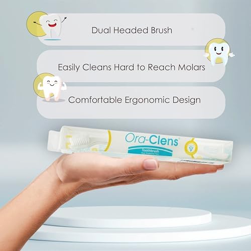 Dual-Sided Toothbrush for Dogs & Cats, Pet Toothbrush with Double Head Design for Small Medium Large Pets, Soft Bristles for Gentle Teeth Cleaning, Dog & Cat Dental Care Brush