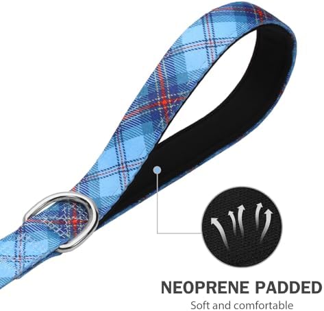 Hikiko 4FT Dog Leash Padded Double Handle with Designed Pattern
