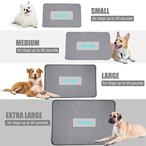 Washable Reusable Dog Pee Pads 28”x 40”,Waterproof Non-Slip Potty Training Pads for Dogs and Cats Puppy,Fast Drying Travel Pet Pee Pads，Leak-Proof Cat Potty Pads
