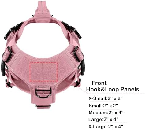 ICEFANG No Pull Tactical Dog Harness for Large Dogs,Adjustable Dog Vest