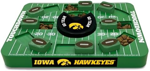 Pets First NCAA Iowa Large Puzzle Toy, Interactive Treat Toy for Dogs, Slow Feeding Toy, New Large Size