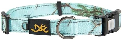 Browning Classic Webbing Camo Collar, Medium, 1 x 14-20in Rt Xtra Seaglass