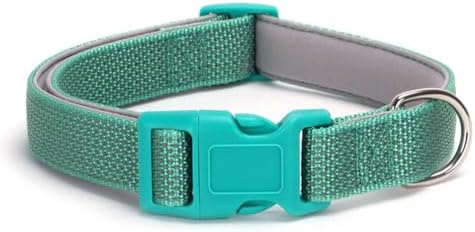 Reflective Nylon Padded Dog Collar with Quick Release Buckle