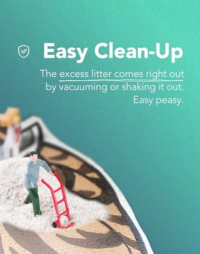 Lukamoo® Cute Cat Litter Mat (24’’x16’’), for Kitty Litter Box, Independent Artist Designed (Eternal Cat)