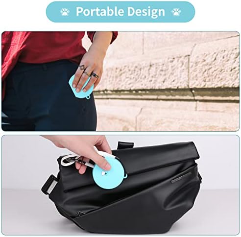 Retractable Dog Leash for Small and Medium Dogs up to 22lbs with 9.8ft Strong Nylon Tape, Hands Free, Portable and Lightweight Leash with Wrist Strap, One-Hand Brake, Tangle Free (Blue)
