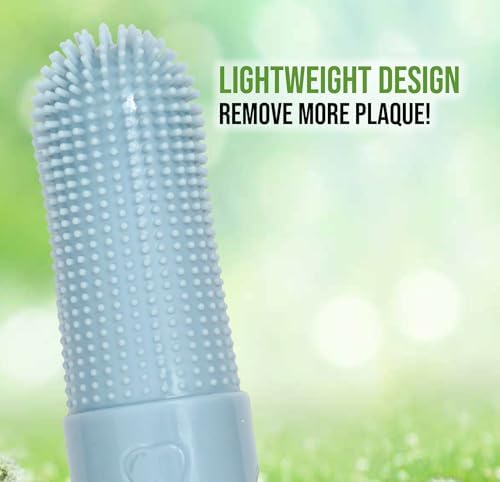 Hampton Distribution 4-Pack Pet Dental Care Kit - 360° Silicone Dog & Cat Finger Pet Toothbrush