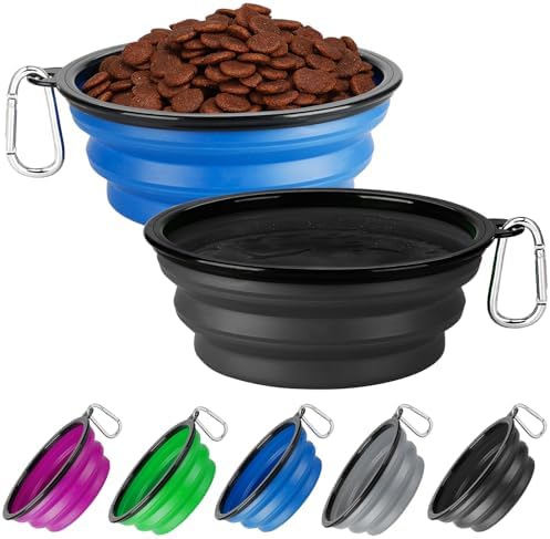 Collapsible Dog Bowl Large 34oz, Travel Dog Water Bowl Portable