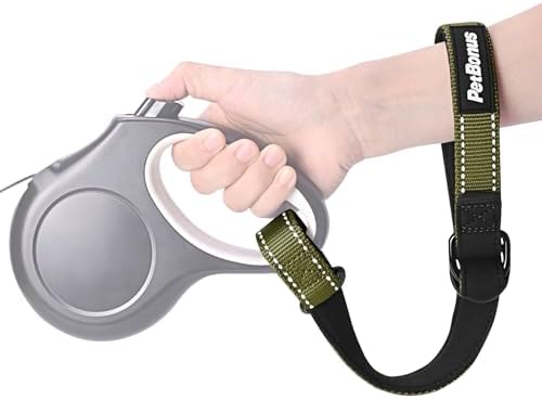PetBonus Short Dog Leash, Safety Wrist Strap for Dog Retractable Leash