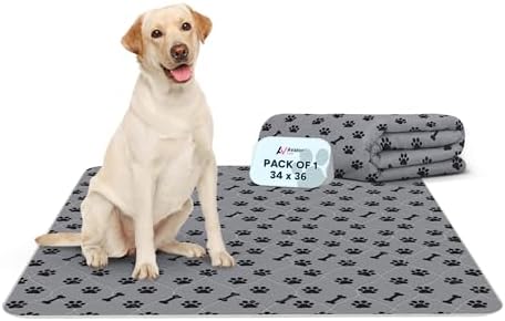 Washable Pee Pads for Dogs, 1 Pack 34"x36", Waterproof Non-Slip Reusable