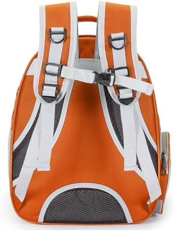 Cat Backpack Carrier Bubble Carrying Bag (Orange)