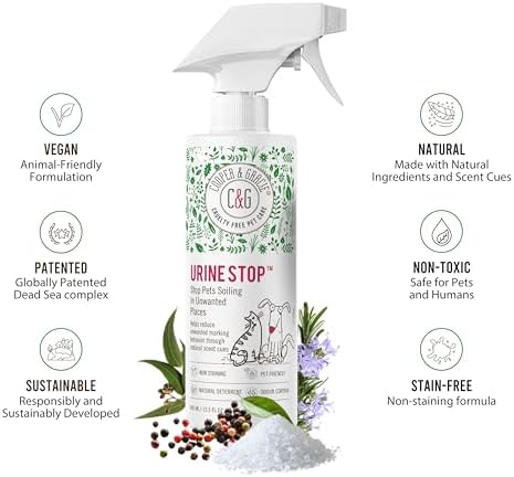 Cooper and Gracie Urine Stop Spray for Pets Odor Neutralizer Training Aid