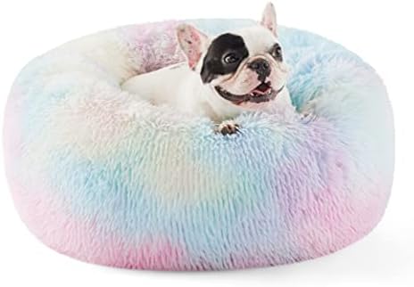 Bedsure Calming Small Dog Bed Donut Washable Cat＆Puppy Bed,23 inches