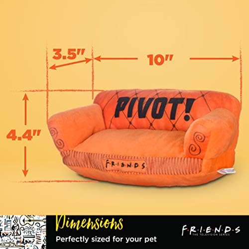 Warner Bros Friends TV Show Pivot Couch Plush Dog Toy, 10 Inch