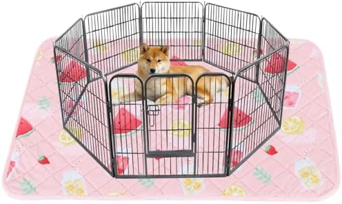 BVAGSS Washable Pee Pad for Dogs, Reusable Leakproof Puppy Wee Wee, Non-Slip Waterproof Pet Training, Super Absorbent Whelping XH081 (Watermelon, 48X48 Inch, Pack of 1)