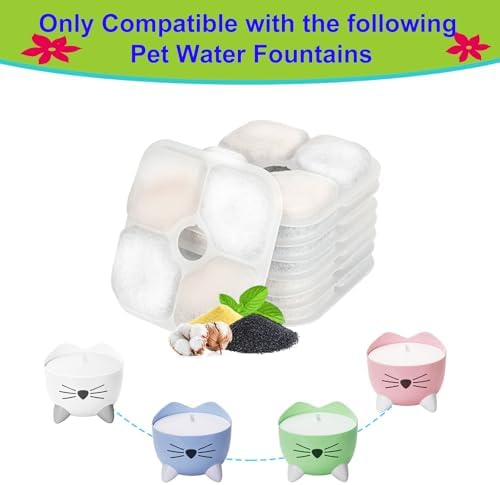 Cat Water Fountain Filter Replacement for PIXI Pet Water Fountain