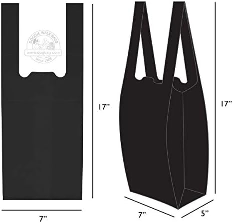 Tie Handle Dog Waste Bags, Black Unscented, 70