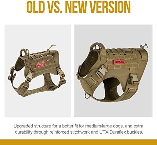 OneTigris Tactical Dog Harness with Handle No-Pull Adjustable for Small Dog