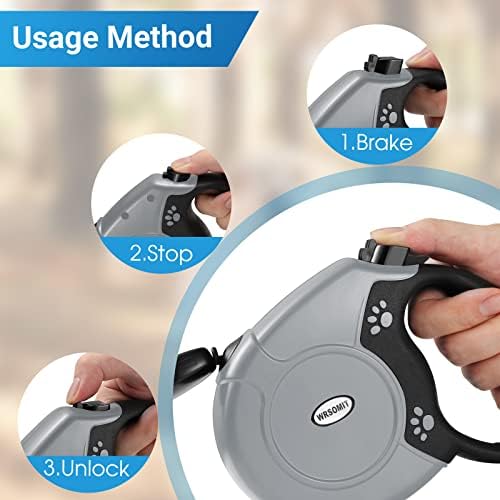 360°No Tangle 26 Ft Retractable Dog Leash for Dogs up to 99lbs