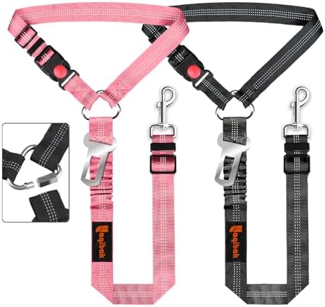 Laqibak Removable Dog Seat Belt Harness for Car, 3 in 1 Pet Seatbelt Leash