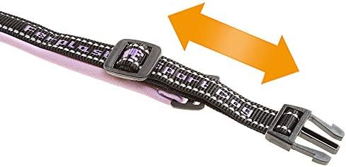 Ferplast Dog Sport Dog Collar, Soft Padding, Reflective Nylon, Pet Name Tag, Size: 2 cm (33-43 cm), Purple