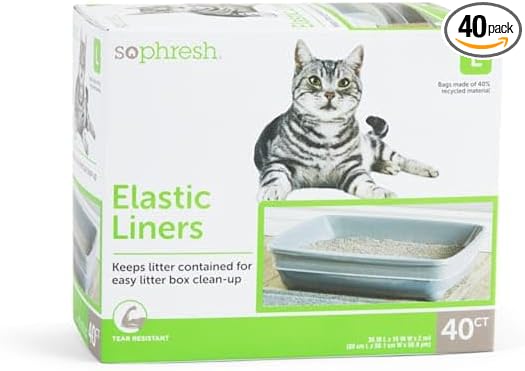 So Phresh by Petco Elastic Cat Litter Box Liners 36" L X 14" W Count of 40